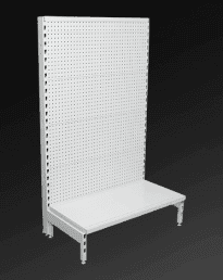 Single Sided Volcano Pegboard Back 400 and 450mm Deep Base Gondola Units