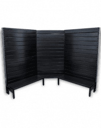 Black Metal Slatwall Inside Corner Bay