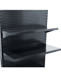Black Metal Flat Front Gondola Shelving