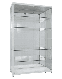 Mirror Back Aluminium Framed Upright Showcases