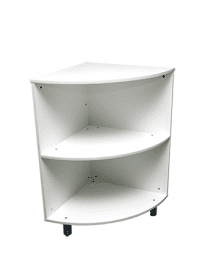 Display Counter Corner Module White 600mm Deep