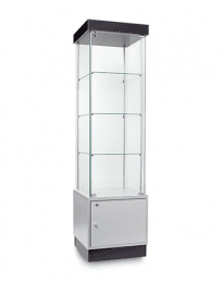 Semi Frameless Tower Display Cabinet (TR-5018-BK)