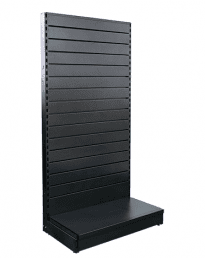 Single Sided Hammertone Slatwall Gondola Shelving