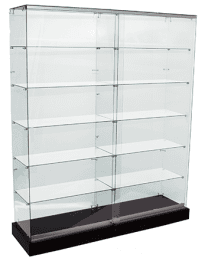 Frameless Glass Shop Display Showcase 2100mm
