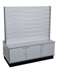 Heavy Duty Middle Slatwall Unit With Storage