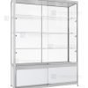 1500mm Aluminium Framed Glass Display Cabinet With Storage