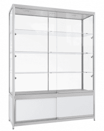 1500mm Aluminium Framed Glass Display Cabinets With Storage