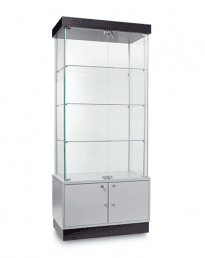 Semi Frameless Showcase Display Cabinets With Storage (TRS-8018-BK)