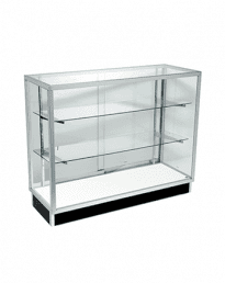 Slimline Aluminium Framed Glass Showcases Range (EVS-4 FRONT View) _
