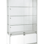 Aluminium Framed Upright Glass Display Showcases With Cabinet (VTS51200)