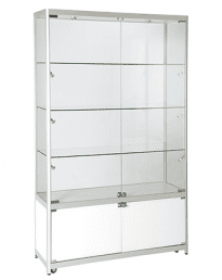 Aluminium Framed Upright Glass Display Showcases With Cabinet (VTS51200)