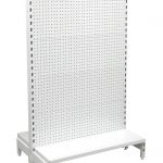 Low Base Foot Narrow Double Sided Flat Pegboard 450mm Deep Gondola Shelving-min